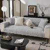 Short Pulsh Sofa Cover Non Slip French Style Sofas Cushion Solid Color L Shape Couch Towel Protector for Living Room Decor