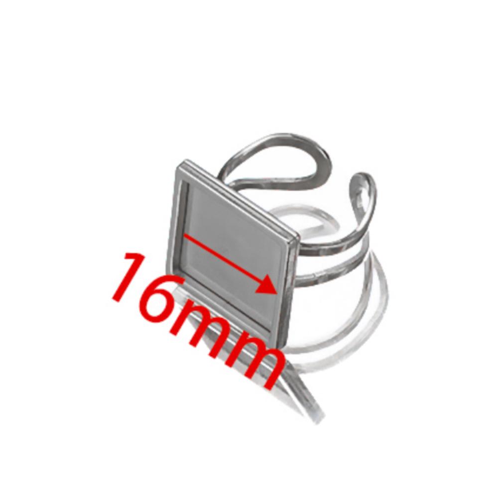 4 pièces/lot Bagues Ouvertes en Acier Inoxydable Supports Base Plate Vide Carré Rond Ovale Plateau Cabochon Résine Cadre Bijoux Fabrication