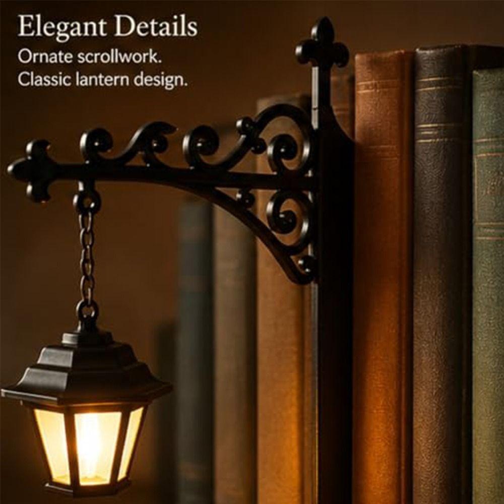 Warm LED Library Lantern Mini Bookcase Lamp Gifts Book Nook Lamp  Bookshelf Decor