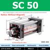 SC Standard Air Cylinder SC80/100/125/160mm Bore Small With Magnetic Pneumatic Cylinder Piston 300/400/500/600/800/1000mm Stroke