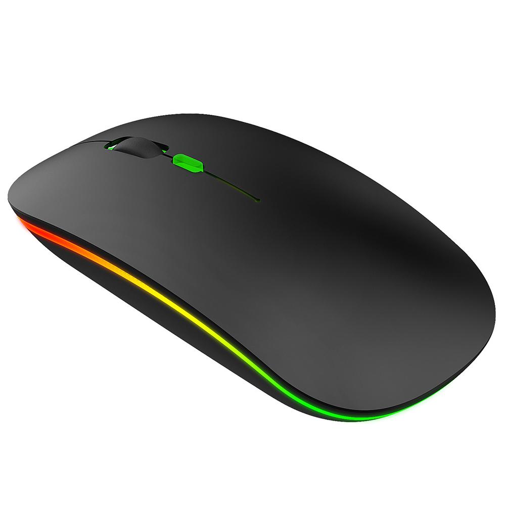Wireless Mouse 2.4G Rechargeable USB Wireless Gaming Mouse with LED Colorful Light