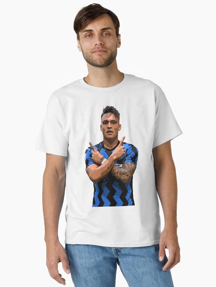 Camiseta de Algodón con Gráfico Deportivo Clásico Inspirada en Lautaro Martínez para Regalo Unisex de Aficionado al Fútbol