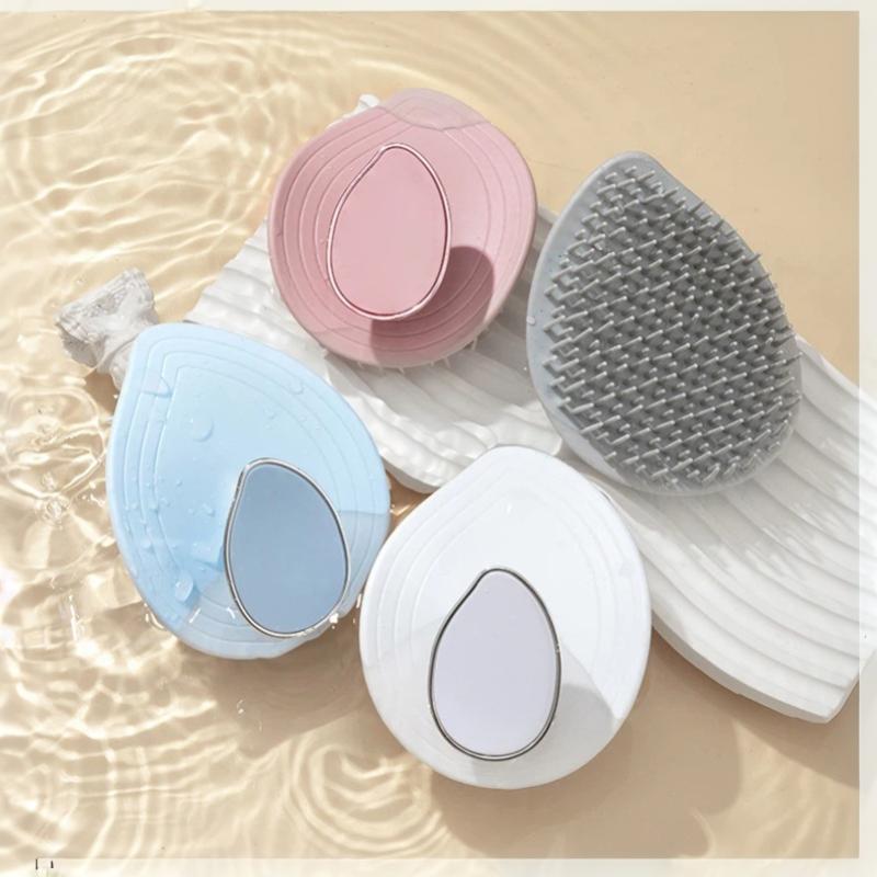 1Pcs Home Hair Washing Tool Leaf Hair Wash Massage Brush Scalp Cleansing Massage Shampoo Comb Hair Brush