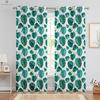 Geometrické Zelené Listy Tropická Vegetace 3D Tisk Závěsy, Černobílé, Ložnice, Obývací Pokoj, Dekorace Oken