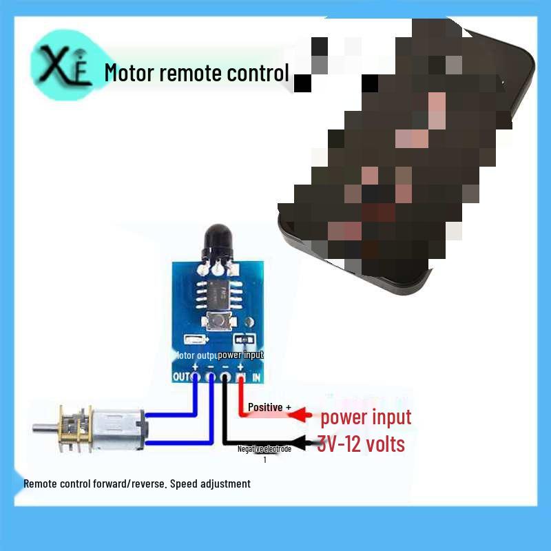 

Mini Wireless Motor Controller: Forward, Reverse, Stop, PWM Speed Control for 3V-12V DC Motors Single Motor Module