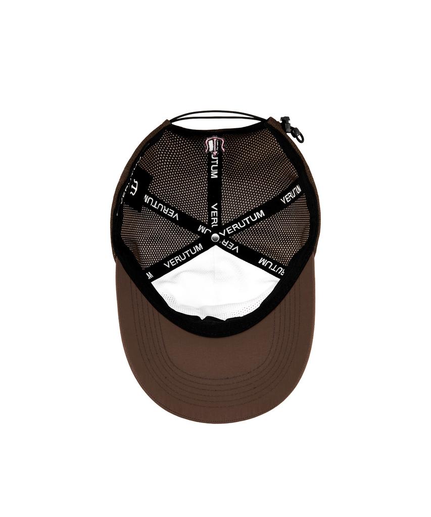 VERUTUM Slogan Trucker Hat Brown