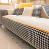 Houndstooth Sofa Cushion Four Seasons Universal Simple Modern Non-Slip Winter Cushion Light Luxury Leather Sofa Cover Towel