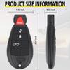 Key Fob Entry Remote Control Key Compatible with Chrysler 300, Dodge Charger, Dodge Challenger, Dodge Magnum, Replacement for M3N5WY783X IYZ-C01C, 4