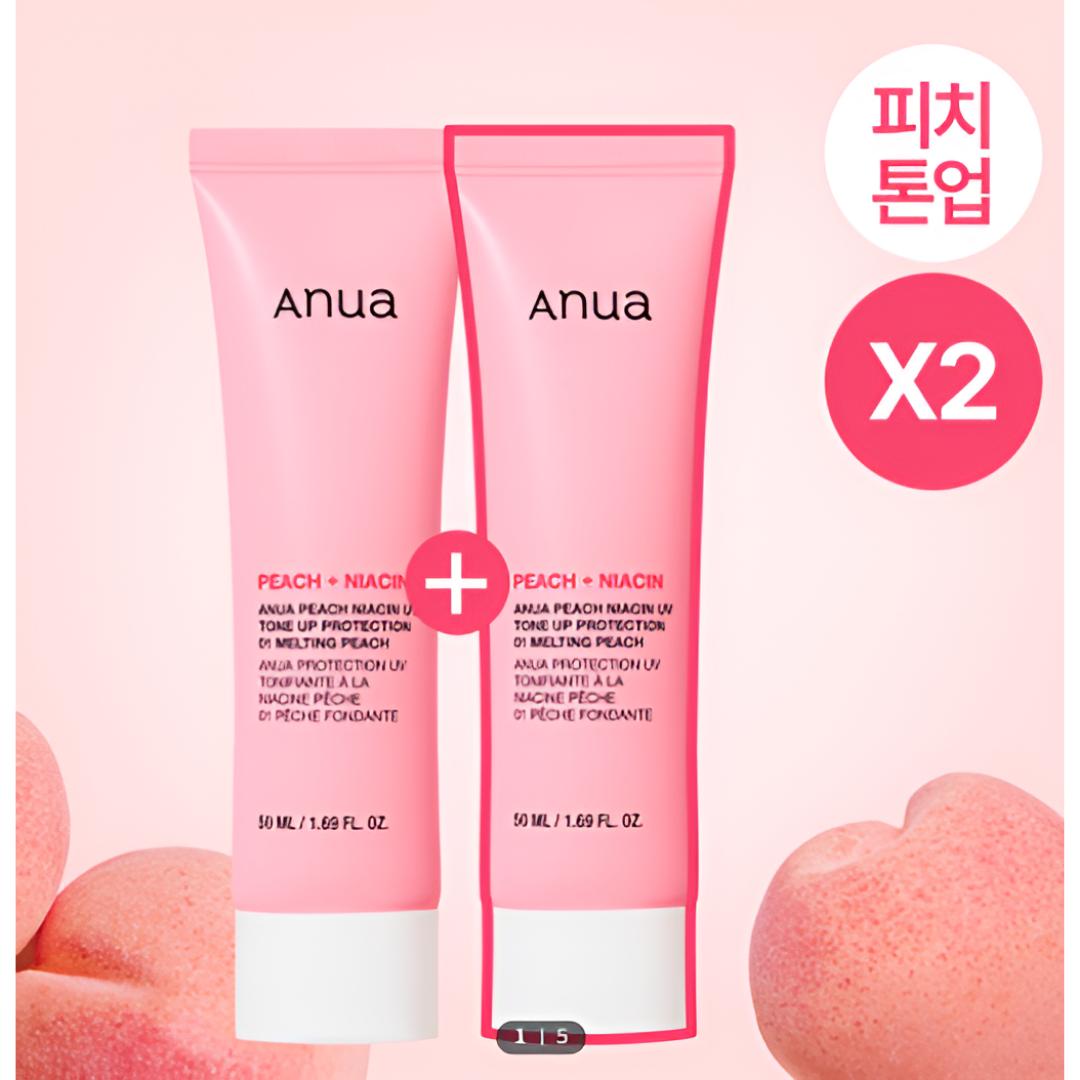 

[ANUA] Peach Niacin UV Tone-Up Protection Double Set 50 ml x 2
