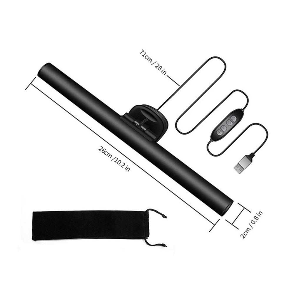 

26cm No Glare USB Powered Clip On Laptop Monitor Light Bar Dimmable On Screen Lamp A