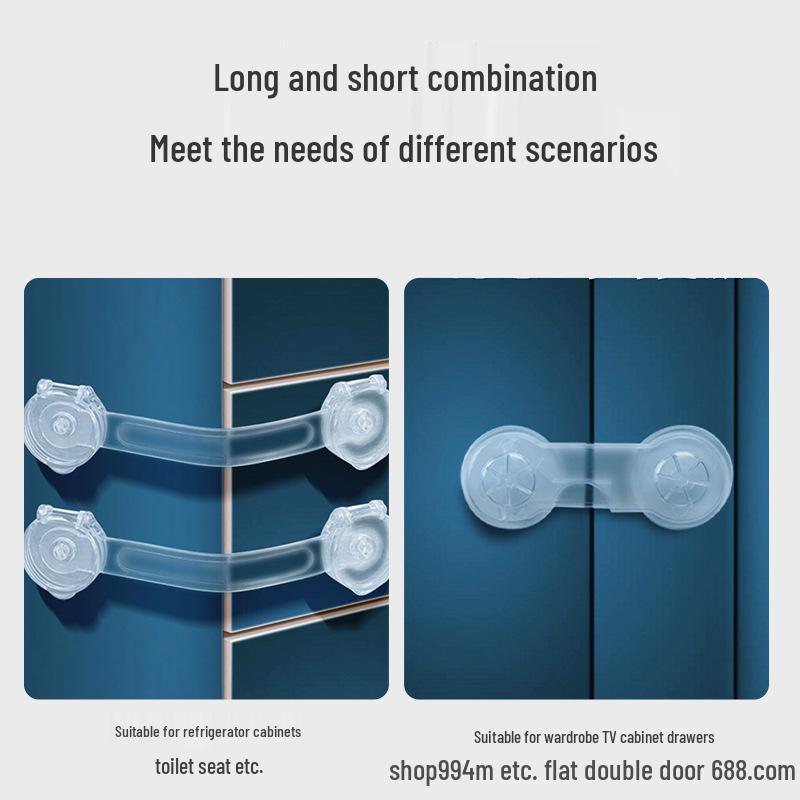 

Замок для ящиков и шкафов для безопасности детей - Защита рук от защемления с установкой на двойные двери и углы Short Lock [1 piece]