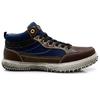 Edwin Waterproof Walking PU Size Men's Shoes, 3E, Lightweight, Shock-Absorbing Sole, Comfortable, Mid-Cut, High-Cut, Leather, Lace-Up, Denim, 26.5