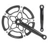 45T Bike Crankset Crank Arm Aluminium Alloy Single Speed Crank Arm Chainwheel Accessory Black