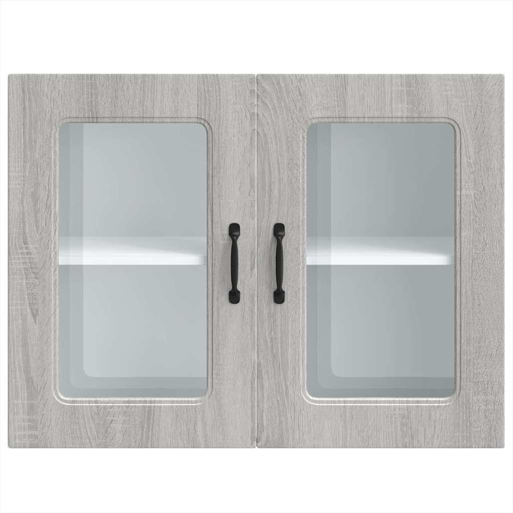 Kitchen Wall Cabinet with Doors, Squid, Sonoma Oak Grey