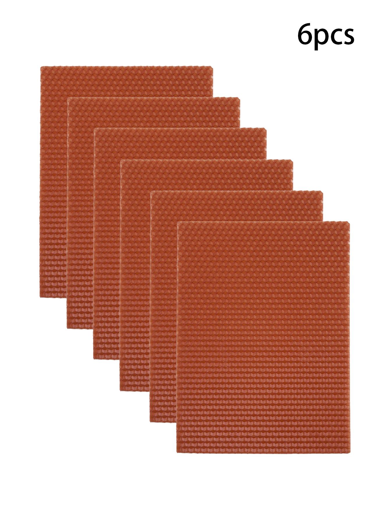 

6 шт. 15*20 см цветной лист пчелиного воска рулон свечей ручная работа бездымные свечи изготовление сот восковой пластины материал для занятий родителей и детей коричневый