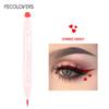 Double-head Liquid Eyeliner Pen with Stamps, Natural Finish Waterproof Quick-drying Long-lasting, Friendly Beginner Eye Beauty