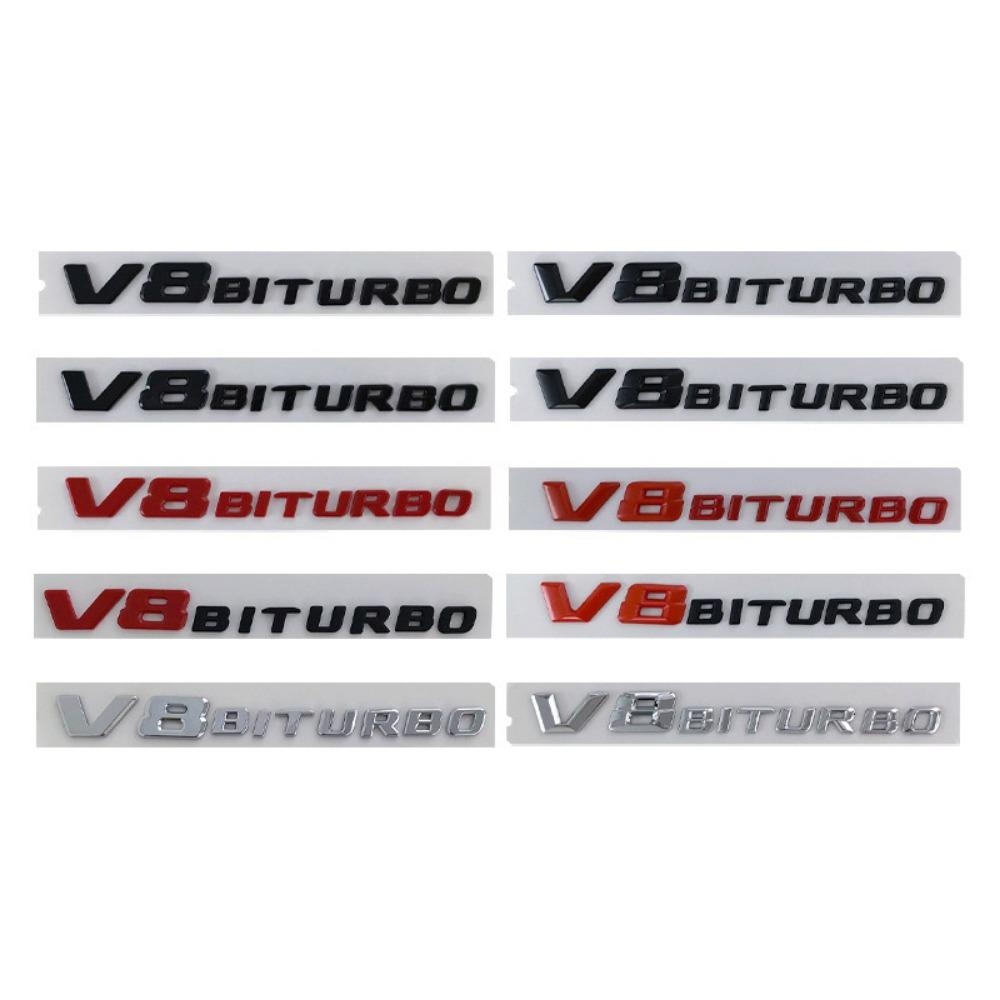 Autocollants 3D pour ailes de voiture, emblème V8 BITURBO, logo pour W463, W222, W204, W205, CLS, W218, C63S, W213, W212, accessoires