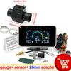 AD 3 In 1 LCD Automobile Digital Water Temperature Gauge Oil Pressure Gauge Voltmeter Water Temperature Sensor Adapter for Car