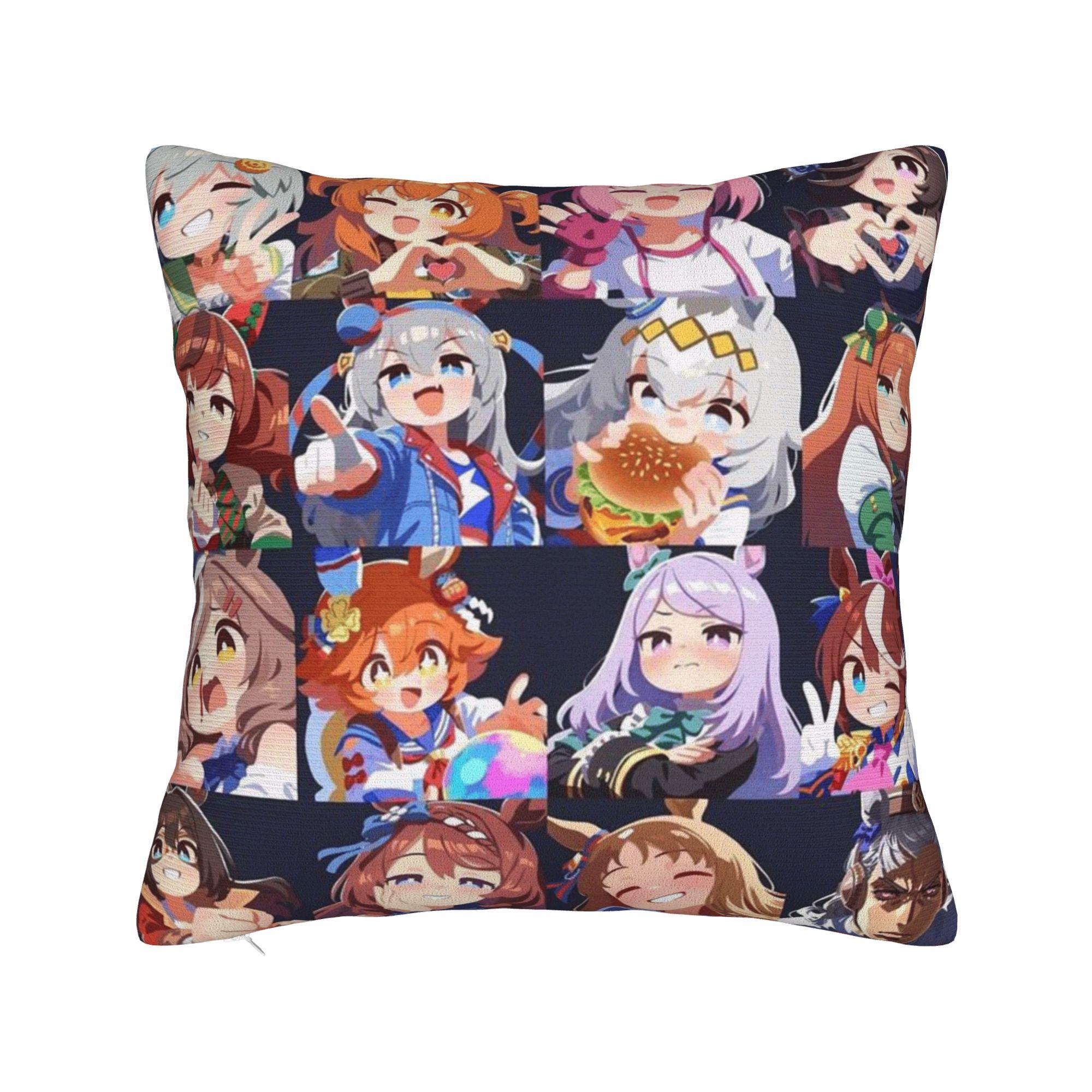 Наволочка Хару Урара Умамусуме Удобная наволочка Новинка Наволочка для подушки для гостиной Кровать Стул 20x20Inch