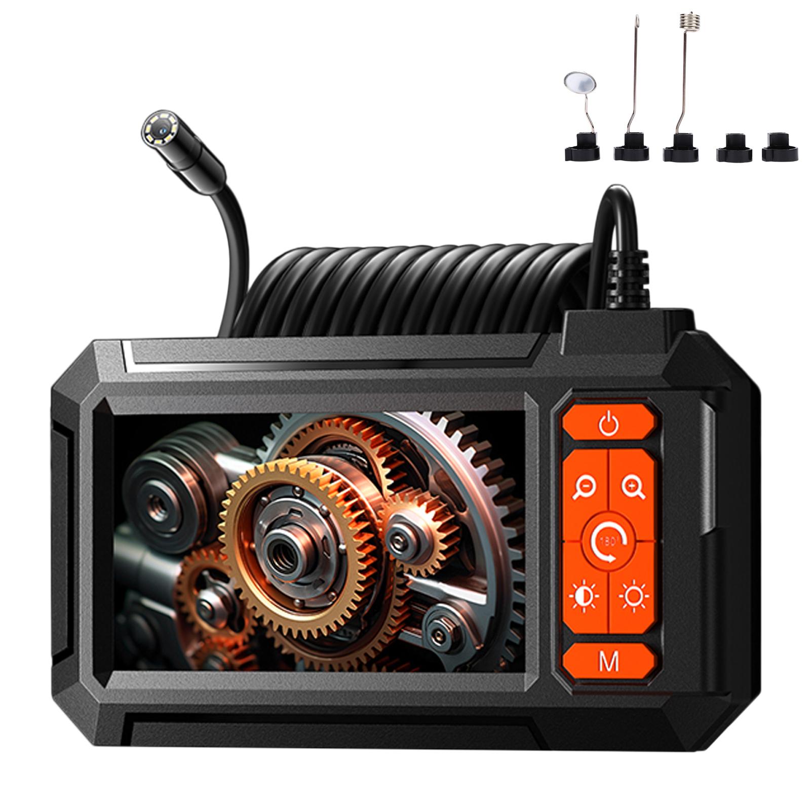 

Промышленный эндоскоп, 1080P Цифровая бороскопическая инспекционная камера, 8 мм IP67 Водонепроницаемая канализационная камера с 4,3-дюймовым IPS