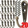 1/20pcs Vintage Hooks Small Antique Wall Hanger Curved Buckle Horn Lock Clasp Hook For Wooden Jewelry Box Furniture Home Decor