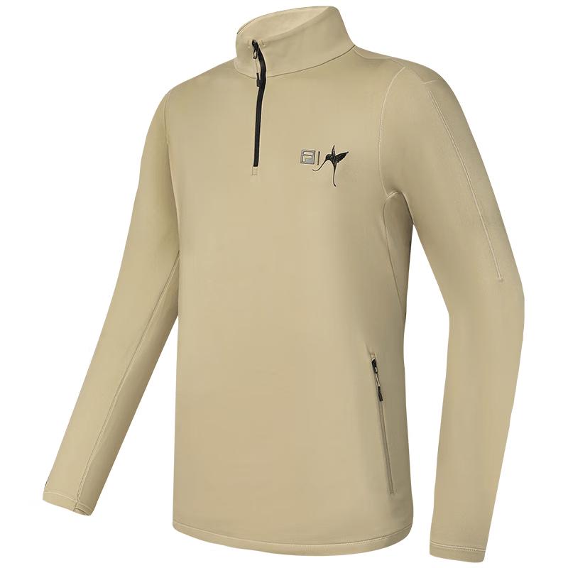 FILA X JAMES JEAN Men s Half-Zip Knitted Long-Sleeve T-Shirt M