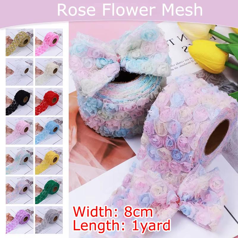 DIY Verzierung Mesh Party-Accessoires Kleid Stickerei Tasche Dekorationen Rosenblätter Vorhänge Geschenk