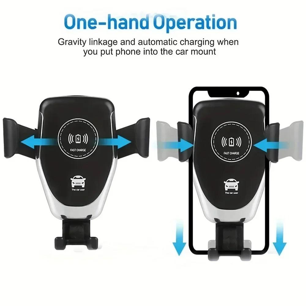 Wireless Charging Phone Car Holder Charger for IPhone 17 16 15 14 13 12 Pro Max XR Samsung Xiaomi Fast Car Wireless Chargers