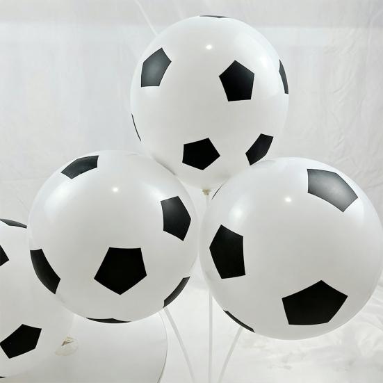 36 Inch Football Balloons, Explosion-Proof Latex Soccer Print Party Balloons, Sports Theme Decor for Game Day, Fan Party Supplies