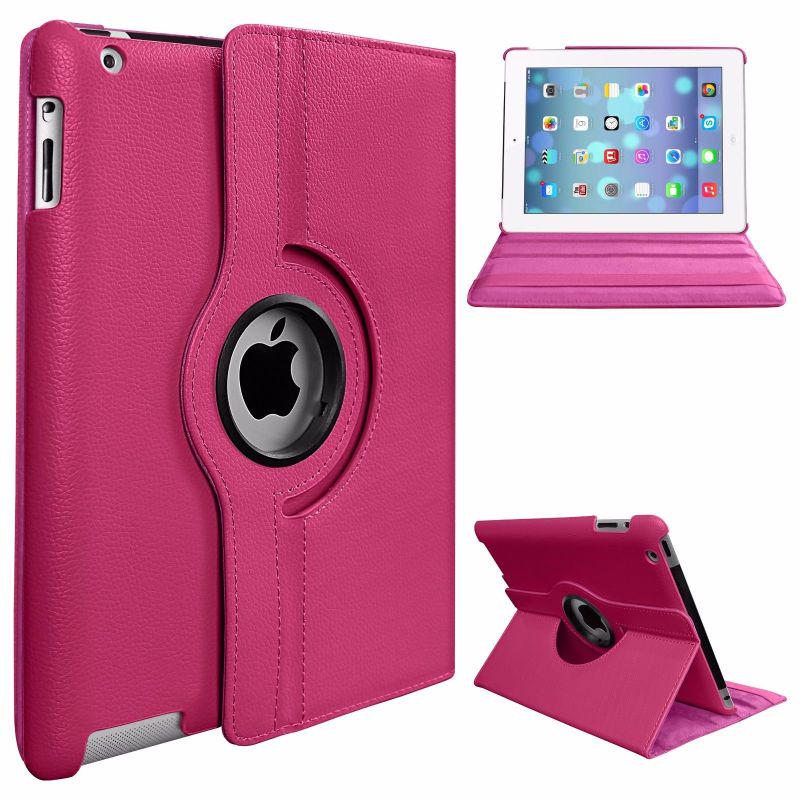 360 Grad drehbarer Ständer PU Leder Hülle Cover für Apple iPad2 iPad3 iPad4