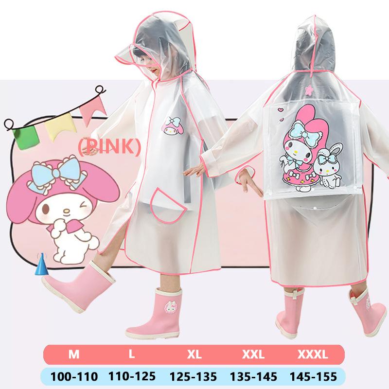 Kinder Regenmantel EVA Cartoon Regenmantel mit Schultasche Grundschule Jungen und Mädchen Kindergarten Ganzkörper Regendichte Kleidung