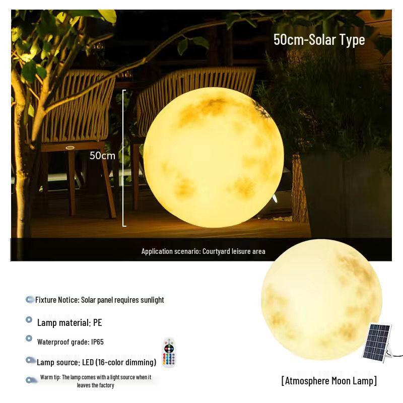 Solar-Powered Waterproof Moon Lamp for Garden, Lawn & Courtyard Decoration