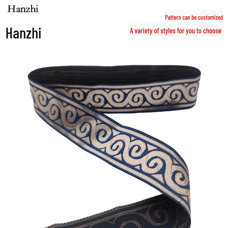 Ethnic Jacquard Lace Trims for Neckline, Cuffs, and Skirt Edging.