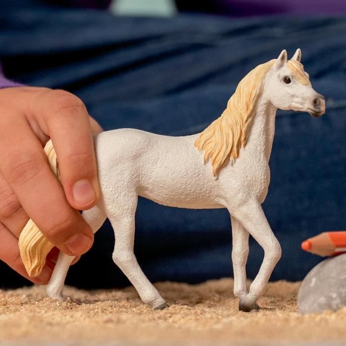 Figurine - schleich - jument arabe - couleur: blanc - âge: 5 ans - intérieur