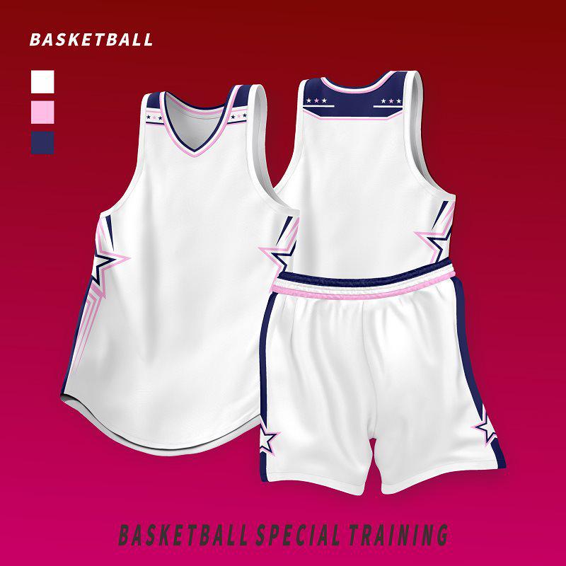 American Color Block Basketball Jersey Set: Moisture-Wicking, Sweat-Absorbent Training Gear for Team Competitions