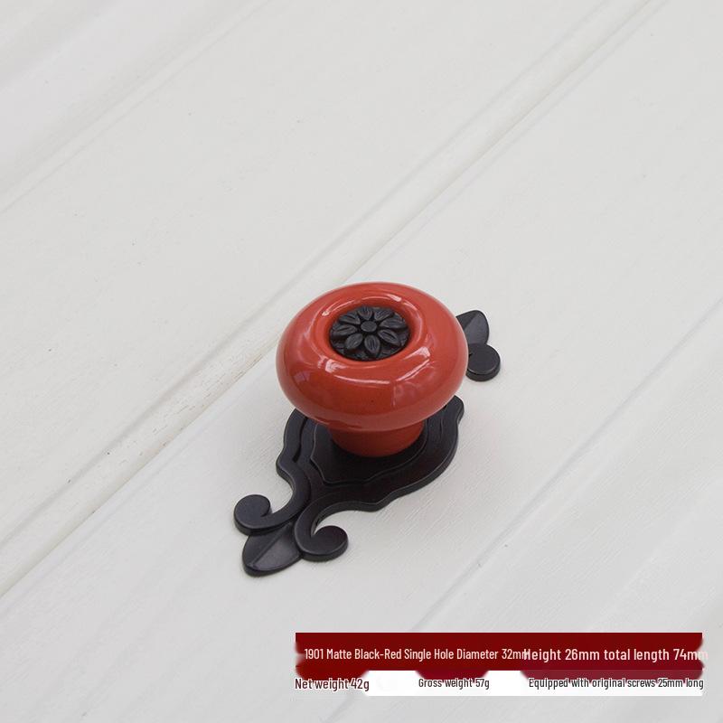 

Antique Bronze & Ceramic Cabinet Knobs - European Style