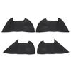 8x Black Door Handle Armrest Panel Leather Cover For Honda Civic 9th 2012-15