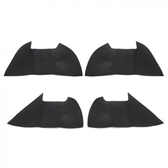 8x Black Door Handle Armrest Panel Leather Cover For Honda Civic 9th 2012-15