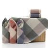 1Pc 34x34cm Square 100% Cotton Gauze Classical Plaid Water Absorbent Home Bathroom Adult Face Towel