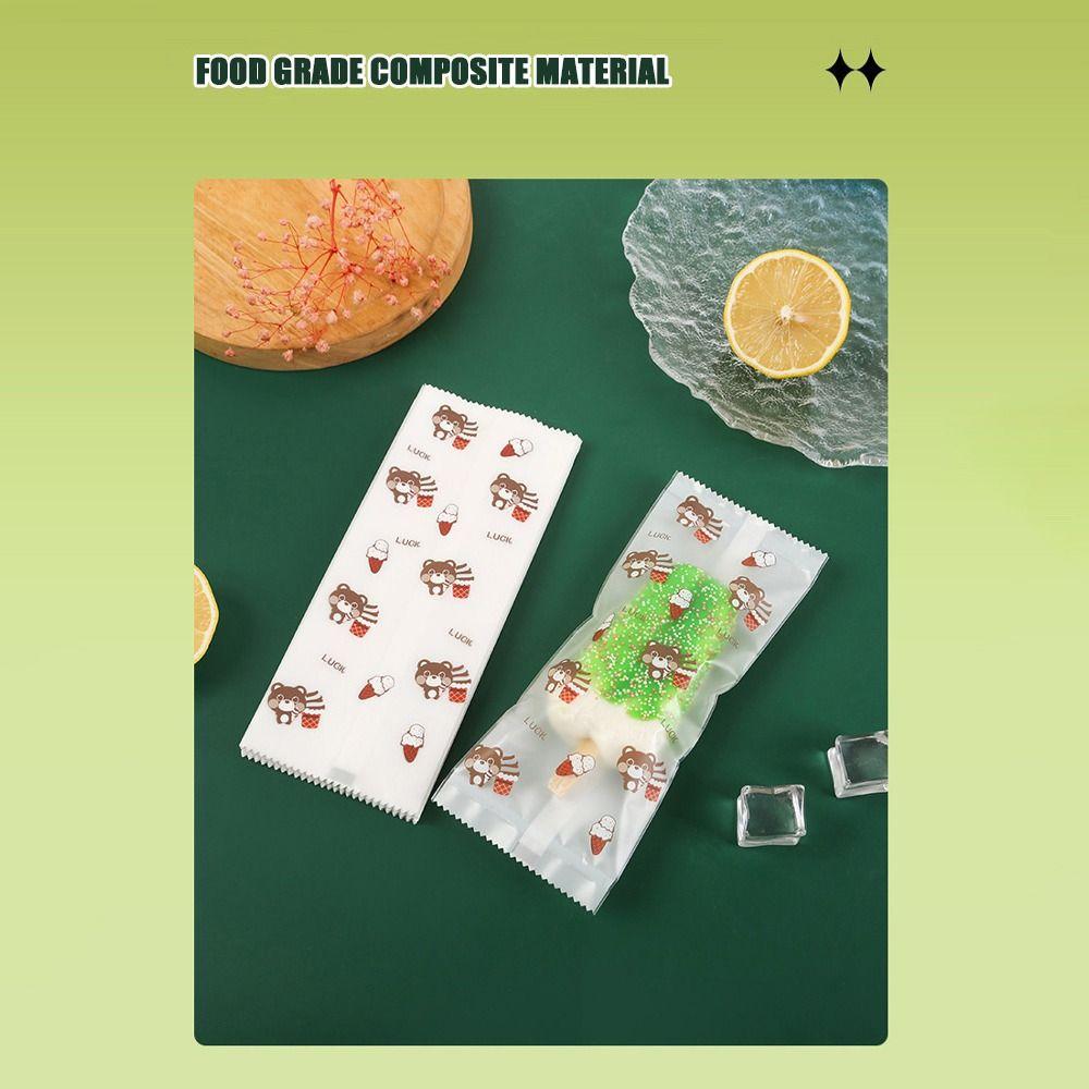 Homemade Packaging Bag 100Pcs Protective Cover Cute Ice Cream Bags  Ice Popsicle