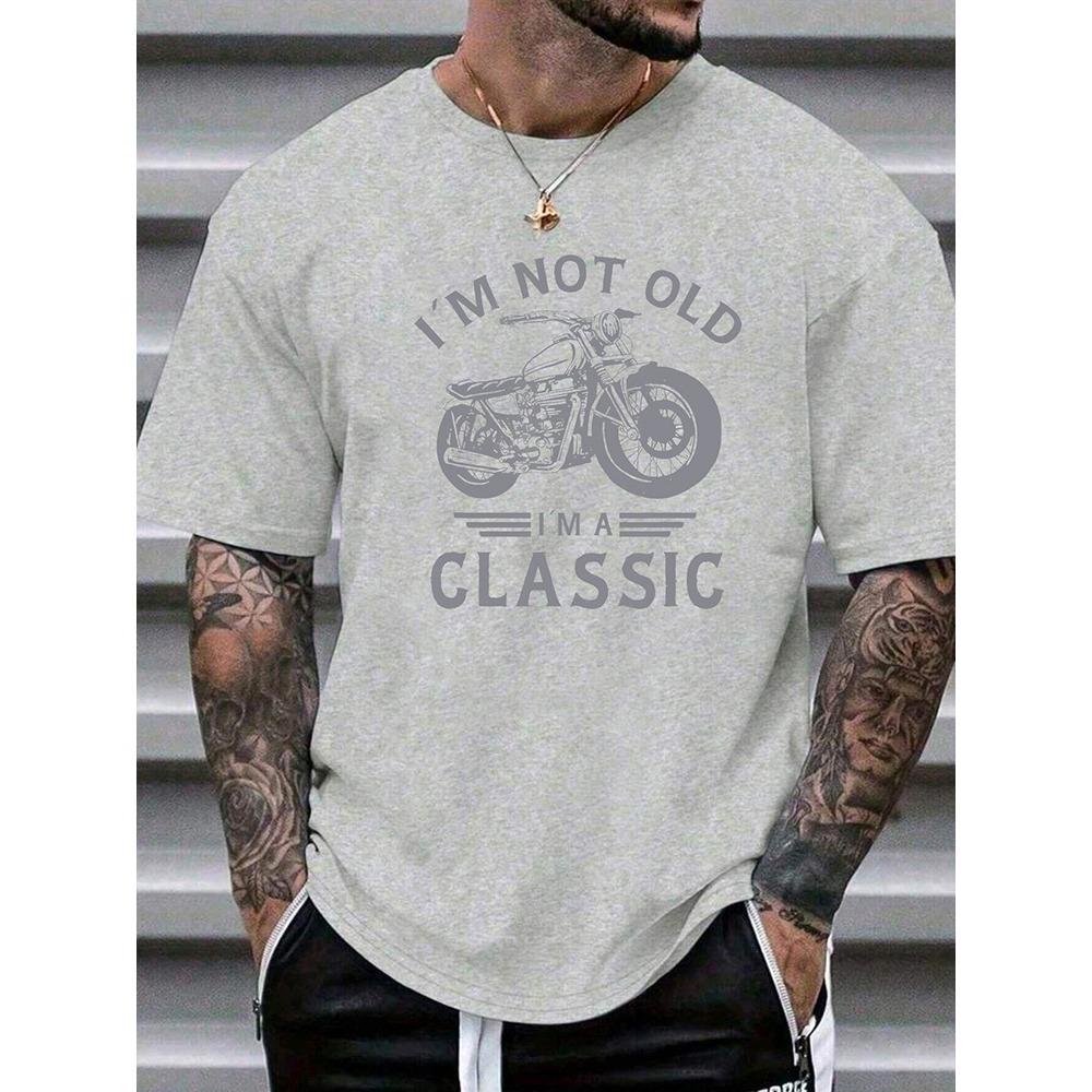 3D Motorcycle Printed Men's Casual Short-sleeved Shirt Urban Street Style Men's Fashionable T-shirt Street Sports Casual T-shirt