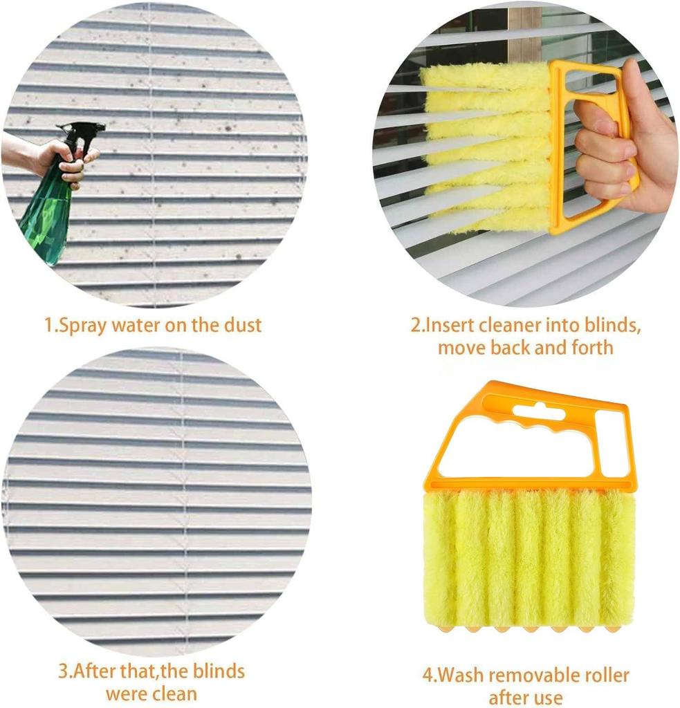 1/2 Pcs Blind Cleaner Held Blind Duster for Wood Dlinds Mini Duster Brush Blind Dust Cleaner Venetian Shades Brush Window