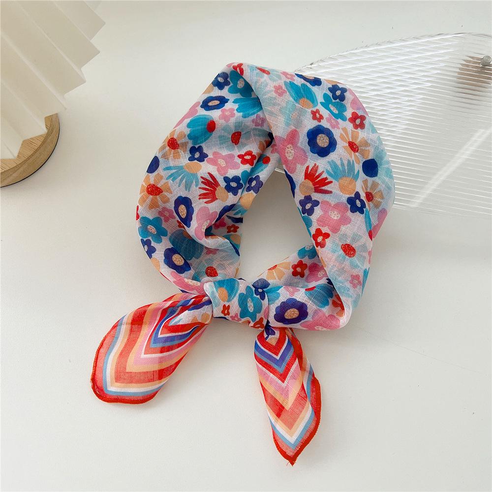 58 Baumwolle Leinen Seide Halstuch - Damen Vielseitiges Atmungsaktives Modeaccessoire für Frühling, Sommer, Herbst. Perfekt als Haarband oder Dekoration.