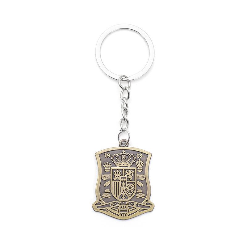 2026 Soccer Team Badge Keychain, National Team Zinc Alloy Key Ring with World Cup Logos, Durable Metal Car Accessories for Football Fans
