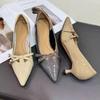 Pointed Toe Women Heeled Shoes Shallow Elegant Shoes Dress Luxury Sexy Woman Sandals 2025 New Summer Designer Luxury Shoes Mujer