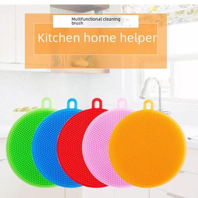Multifunktionale Spülbürste aus Silikon – Reinigungspad und Topfbürste für Küche und Haushalt.
