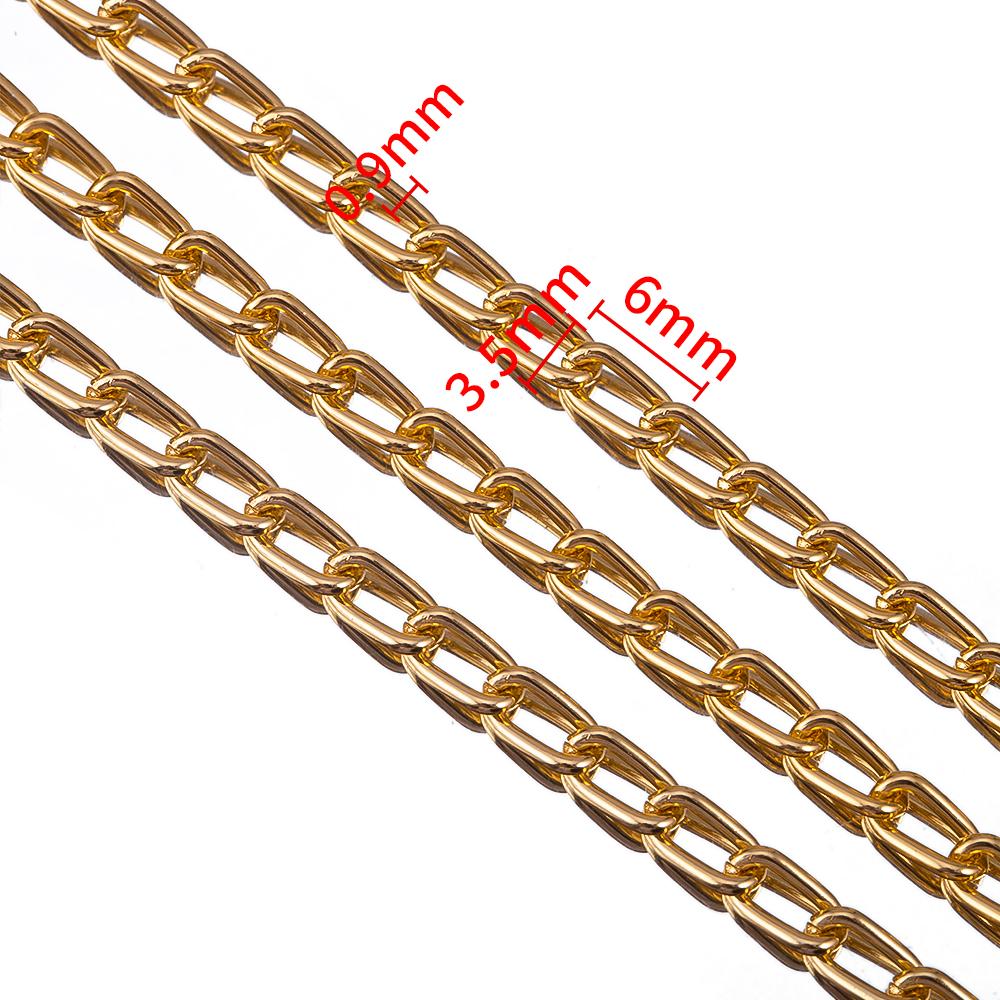 2M 1M 0.5M Aluminium Chain Curb Twisted Chain Links for DIY Handmade Necklaces Bracelets Jewelry Making Accessories Multi Color