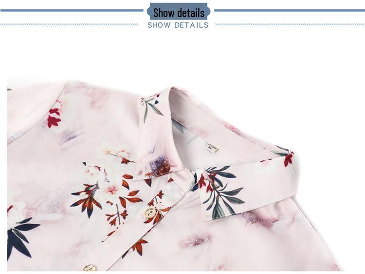 Summer Silk Cardigan Shirt: Elegant Short-Sleeve for Middle-aged and Elderly Women