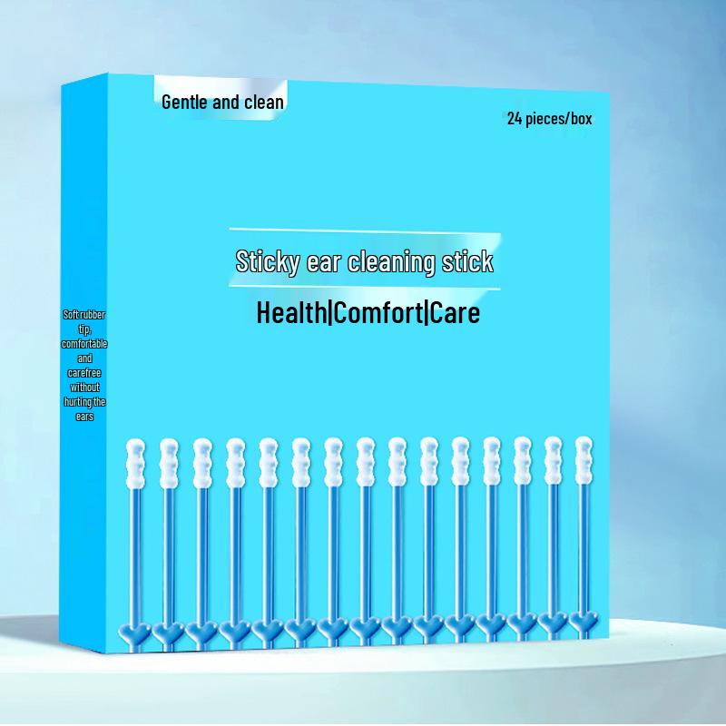 Safe Adhesive Ear Cleaner for Kids - Gentle Cotton Swab Stick for Easy Earwax Removal