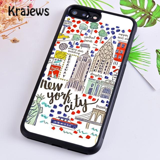 Krajews Dark Night New York City Phone Case Cover For iPhone 17 Air 16 15 14 plus 11 12 pro max coque Shell Fundas